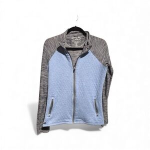Women's Straight Down Blue and Gray Jacket